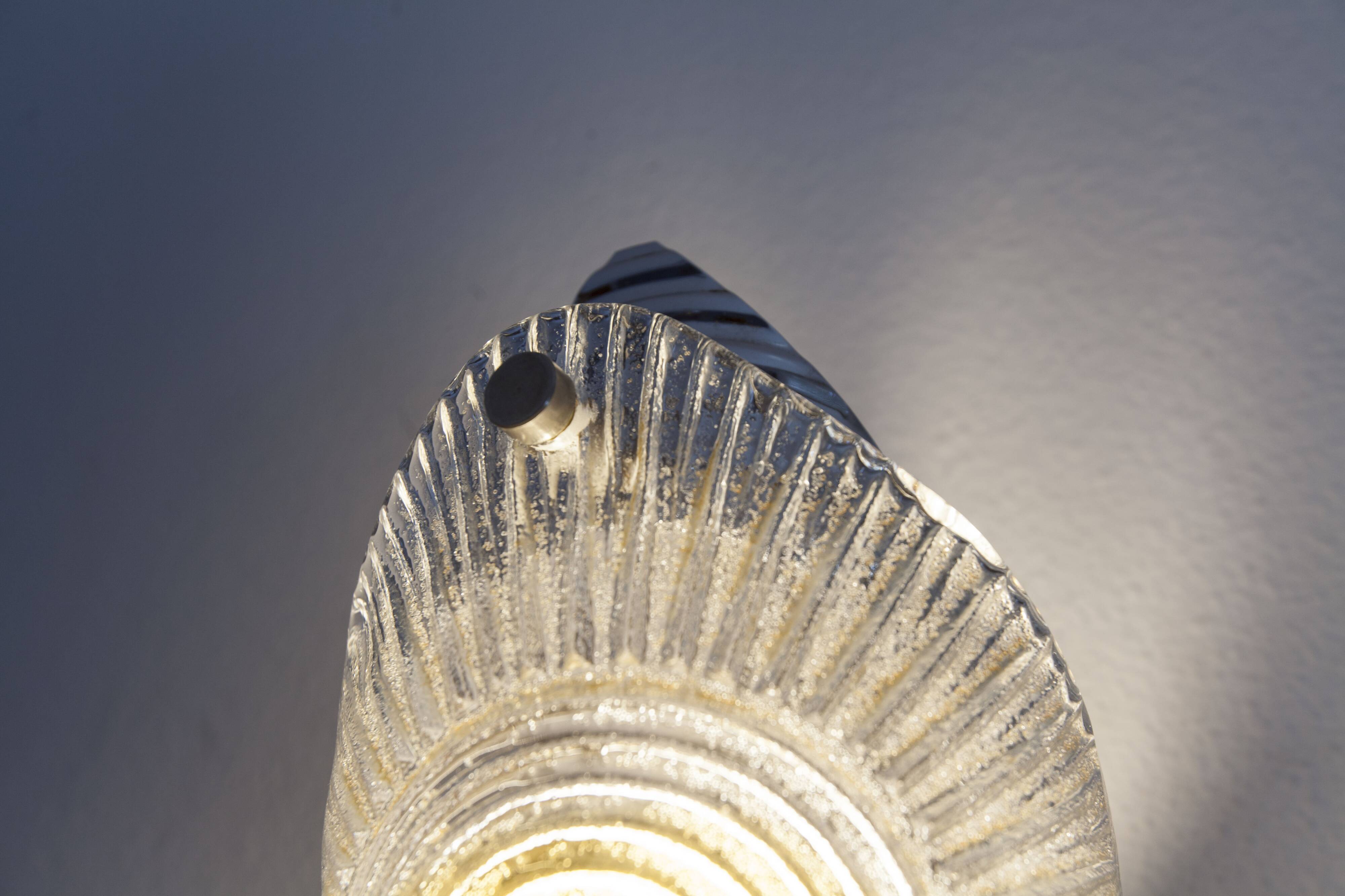 Rare Murano chrome sheet wall light 1960