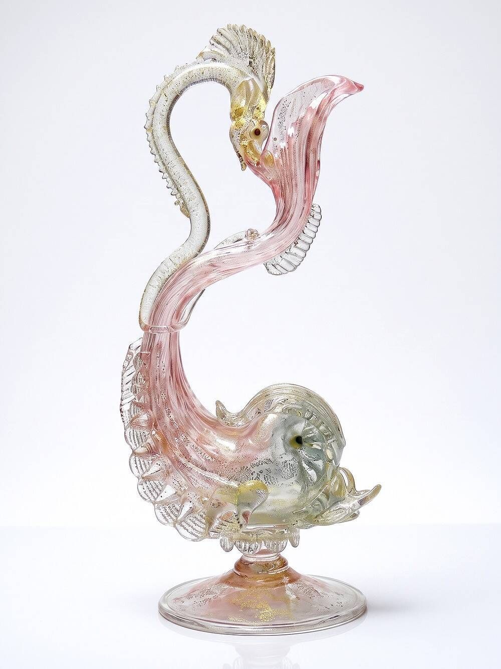 Dolphin ewer by Antonio Salviati in Murano glass, 19th century