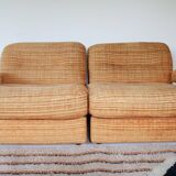 Lot de chauffeuses modulables 2 places en chenille
