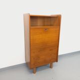Vintage oak secretary storage furniture from the 1950s and 60s.