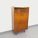 Meuble de rangement secrétaire vintage en bois de chêne des années 50 60