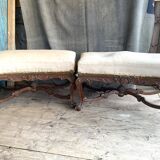 Paire de banquettes des style Louis XV