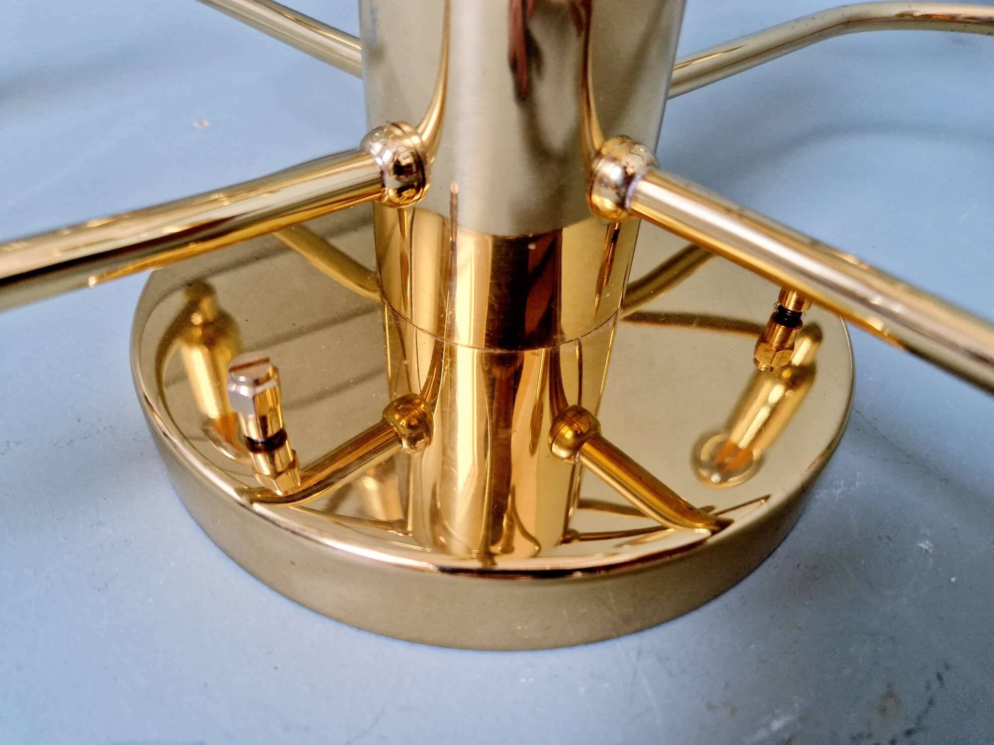 Brass ceiling light/chandelier, 1970s design