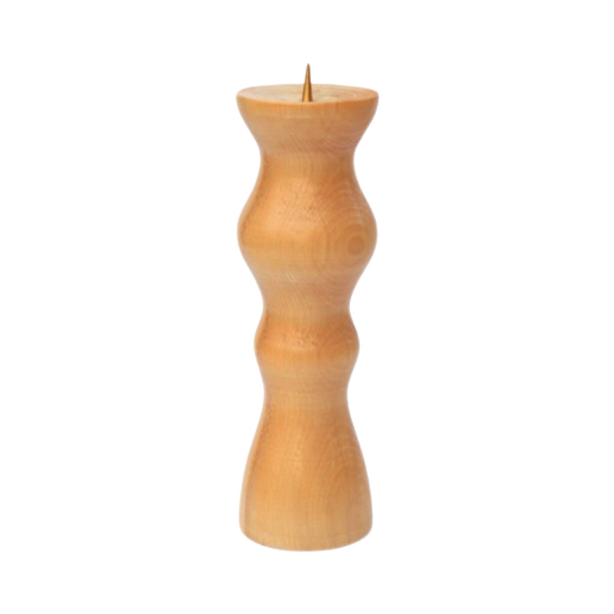 Wooden modernist candlestick, Denmark, 1970s.
