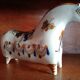 Ken edwards pottery - stylized horse decorated with butterfly flowers bird