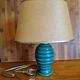 Vintage 50s bedside lamp in green ceramic