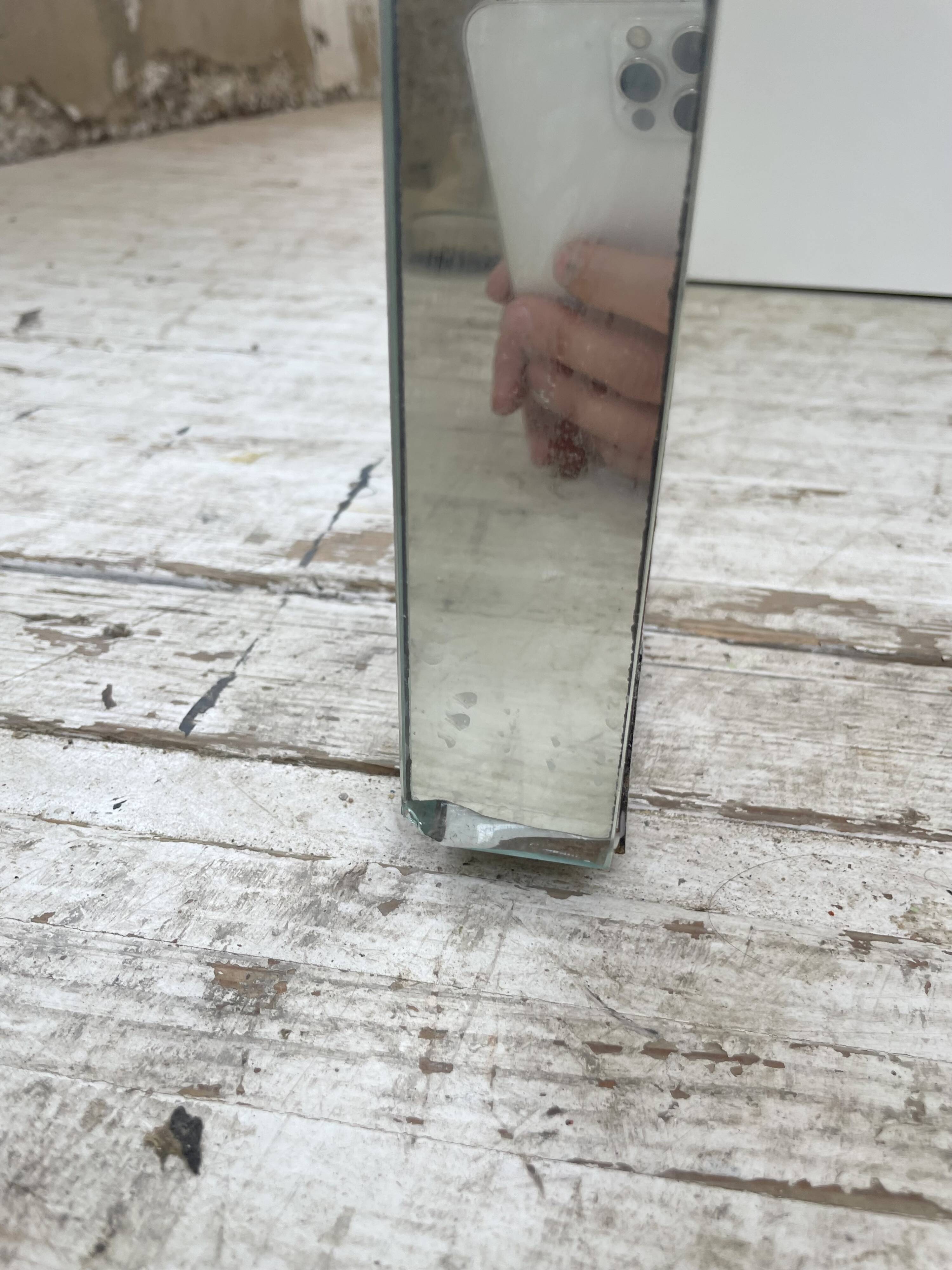 80s lacquered desk and mirror