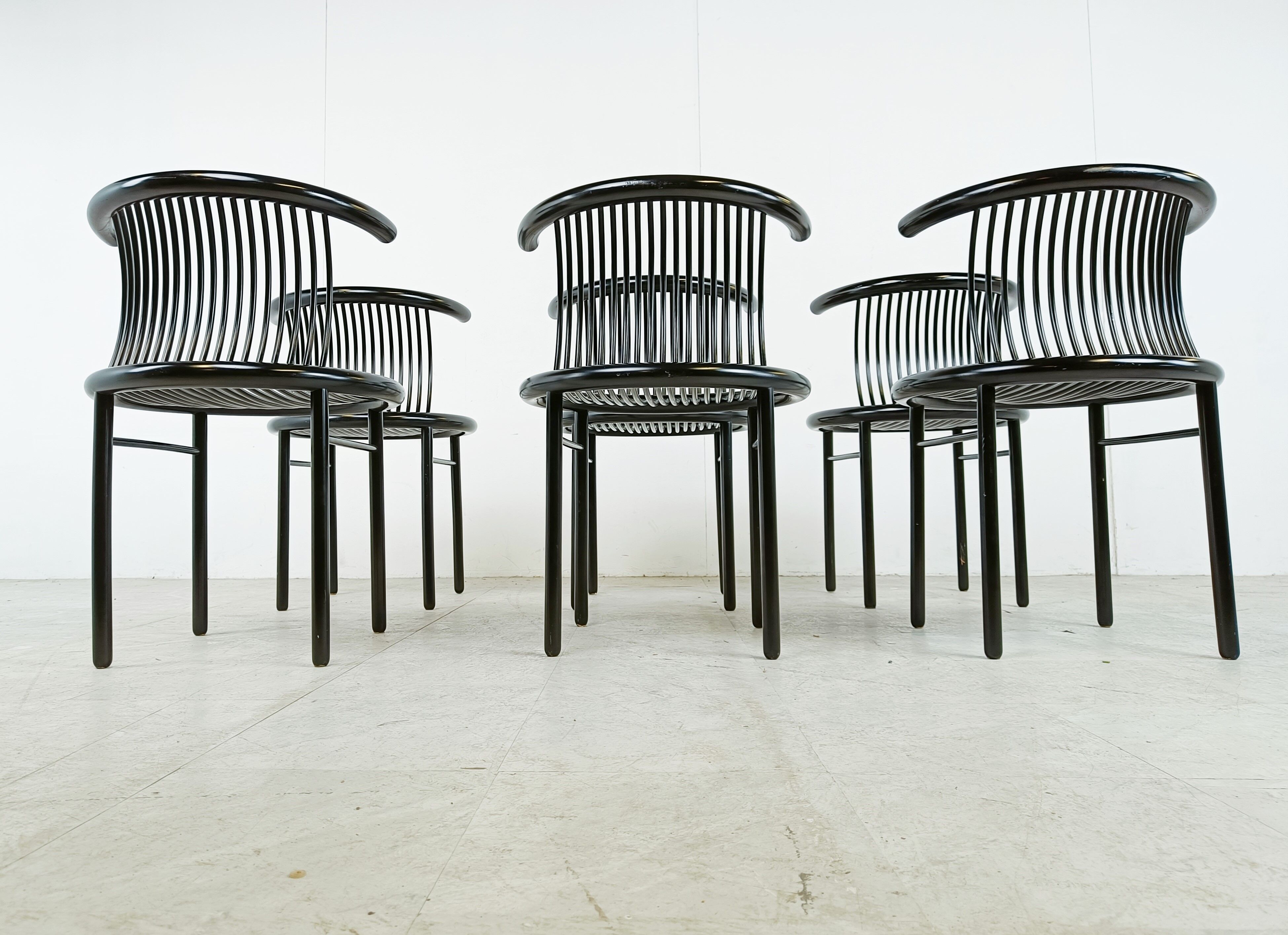 Set de 6 chaises vintage « CIRCO » par Jutta & Herbert Ohl pour Lübke 1980s