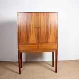 High cabinet, Bar, Danish in rosewood model 6201 by Hans Olsen 1960.