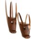 Wooden wall animal heads, 70s