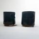 Pair of Black Giano Vano Tables by Artemide Italy 1970s