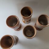 Lot of 5 stoneware mazagrans