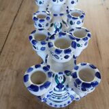 Pair of Tunisian ceramic candlesticks