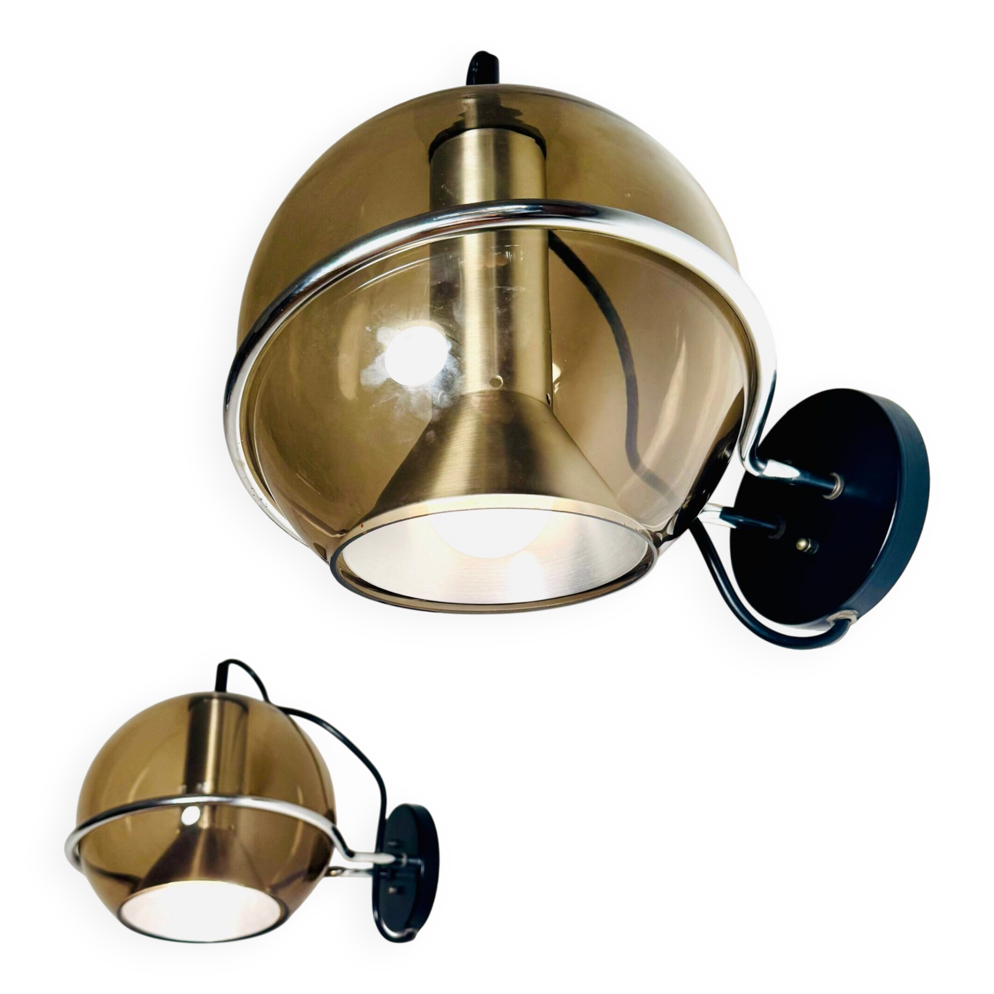 Globe Wall Lamps By Frank Ligtelijn For Raak Amsterdam, The Netherlands, 1960S