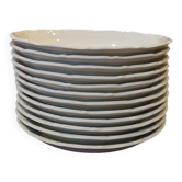 Set of 12 Sologne Larchevêque porcelain plates