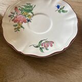 Two luneville cups with saucer
