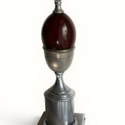 Pineapple lamp in chrome and amber Bakelite, style of Maison Charles - 1970.