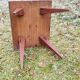 Coffee table of the 50s in blond mahogany inlaid compass feet