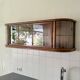 Polish Mid-Century Modern Wall Showcase Cabinet – Beveled Glass & Wood Vene