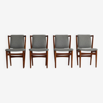 Set of 4 vintage dining chairs with new upholstery