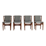 Set of 4 vintage dining chairs with new upholstery
