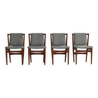 Set of 4 vintage dining chairs with new upholstery