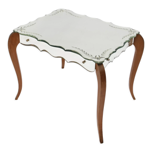 Table basse en bois et - miroirs