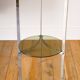 Sellette tripode en chrome et verre fumé, double étages, Design, 1970