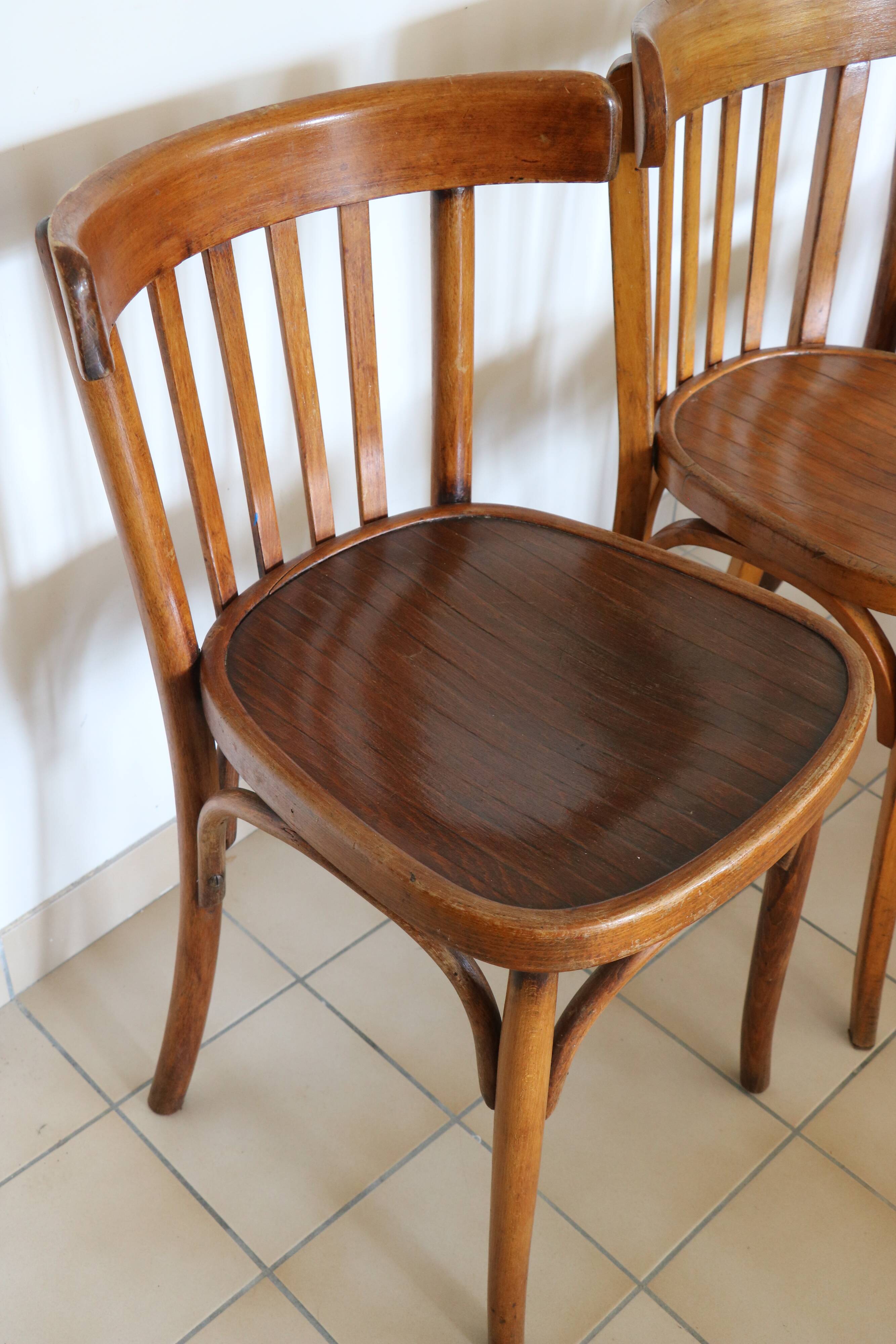 5 vintage bistro chairs