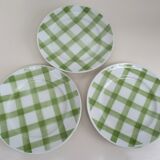 Dessert service Orchies Moulin des loups green tiles