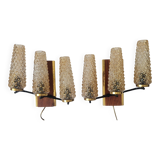 Pair of Midcentury Wall Lamps Sego Armatur, Sweden, 1960s