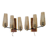 Pair of Midcentury Wall Lamps Sego Armatur, Sweden, 1960s