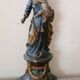 Ancient polychrome wooden sculpture representing the Virgin and Child, from