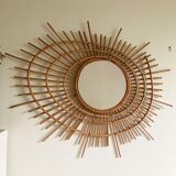 Vintage ortf rattan mirror