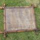Old turned wood mirror, bamboo imitation.
