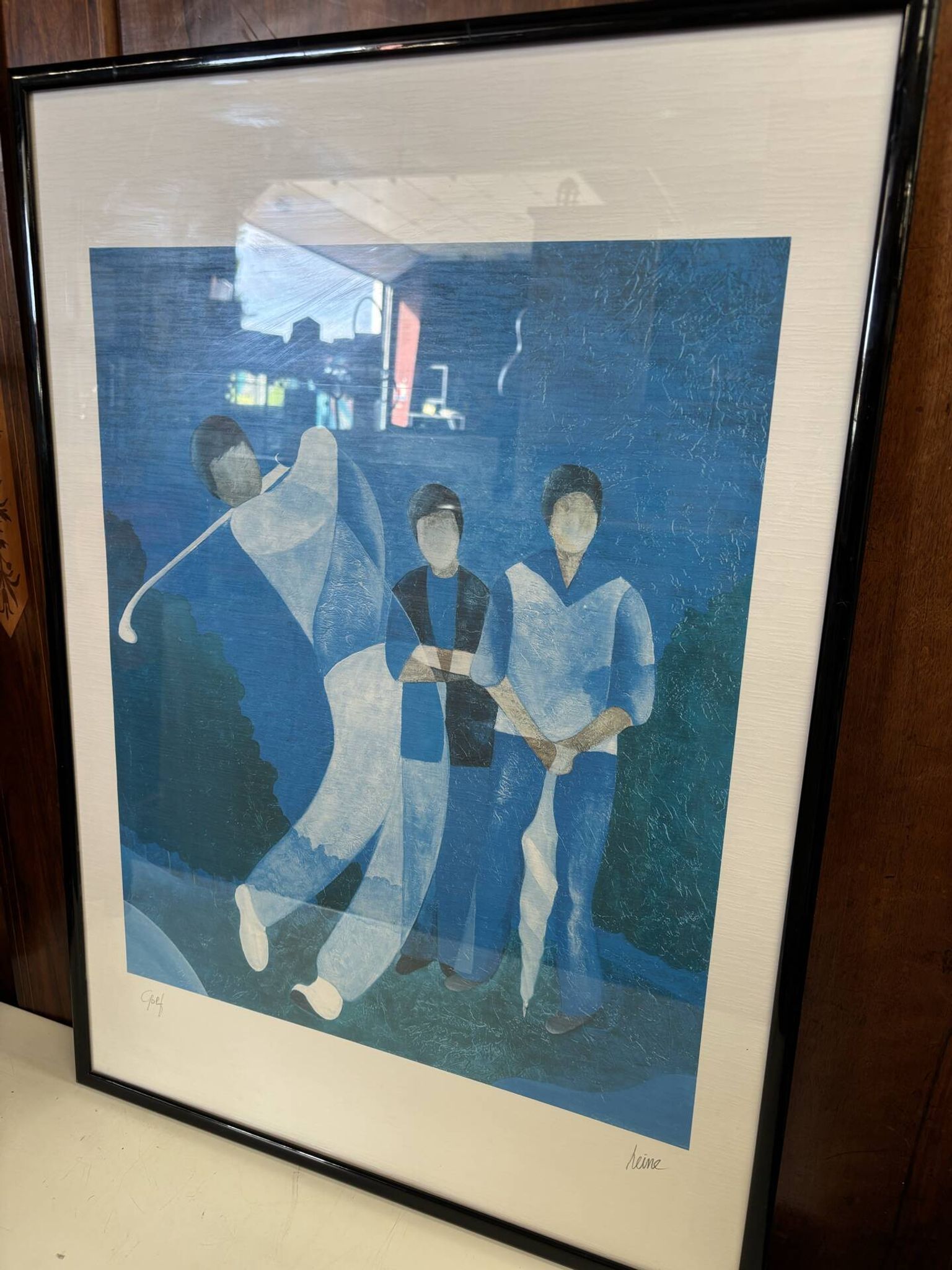 Lithographie « golf » de Heine