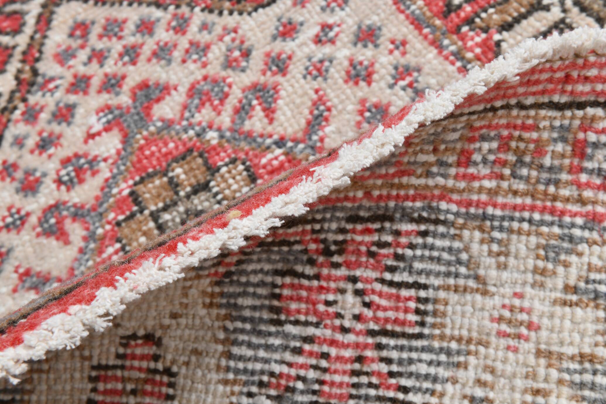 3x10 Red & Beige Persian Runner Rug, 81x302Cm