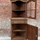Bleached Oak Corner Display Cabinet – French 2-Piece Cabinet
