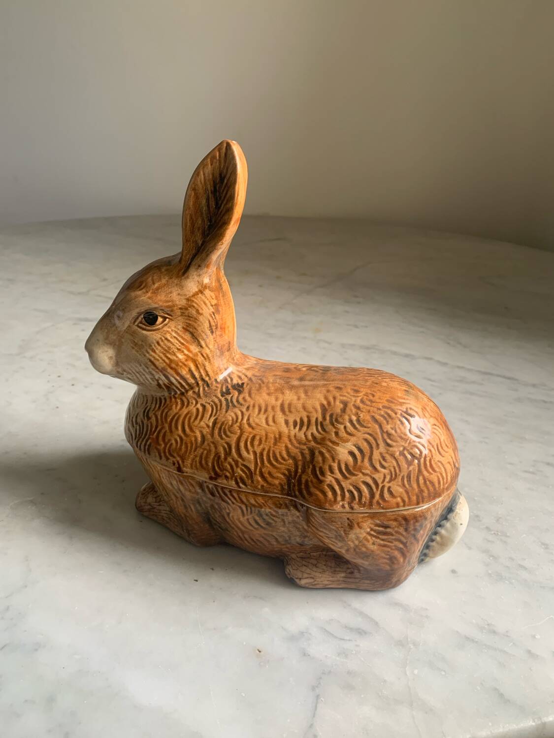 Ceramic rabbit terrine