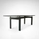 Early LC6 steel and wood dining table by Le Corbusier et al. for Cassina