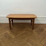 Solid oak coffee table, French work, 1960s