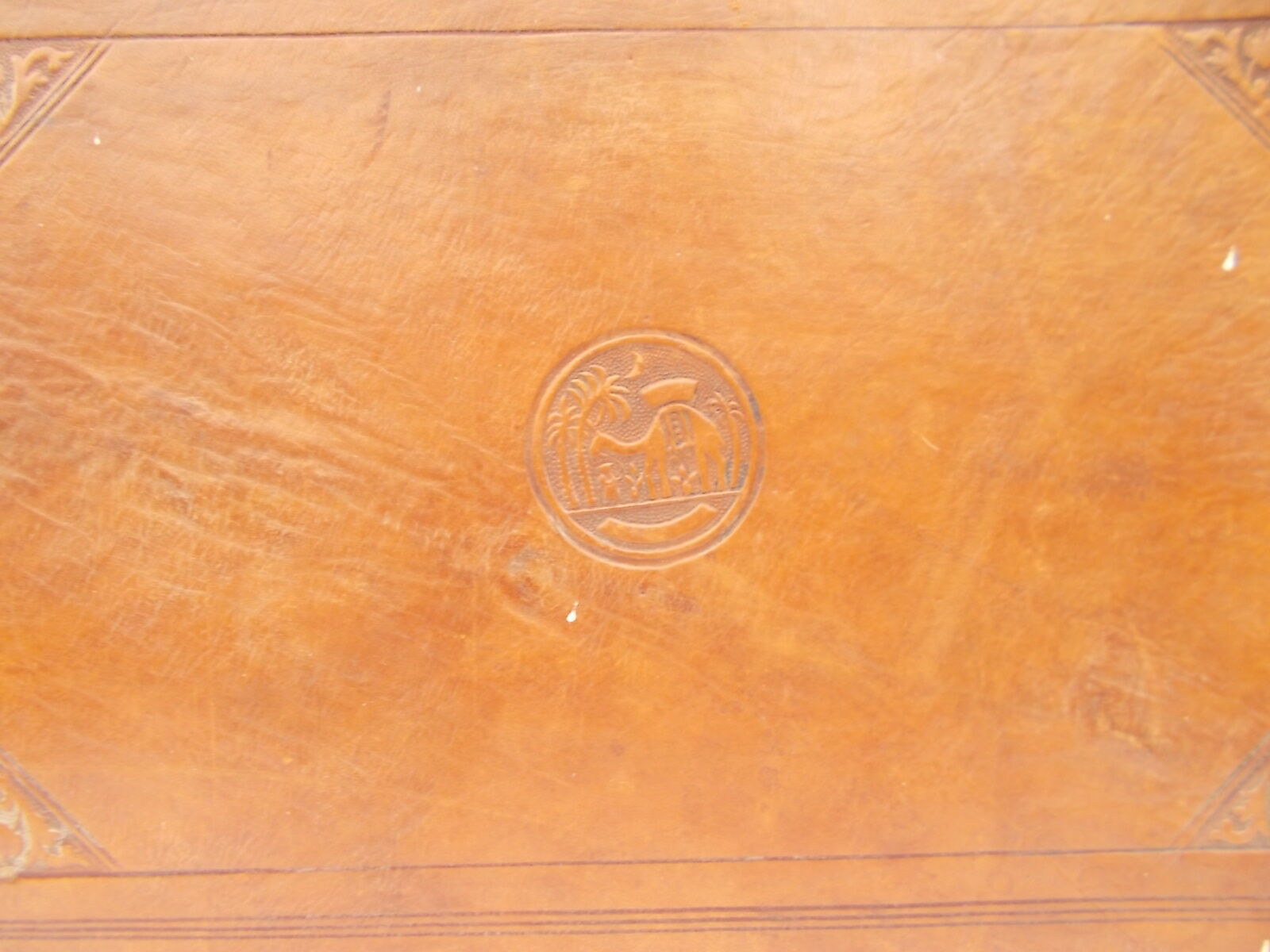 Vintage leather suitcase