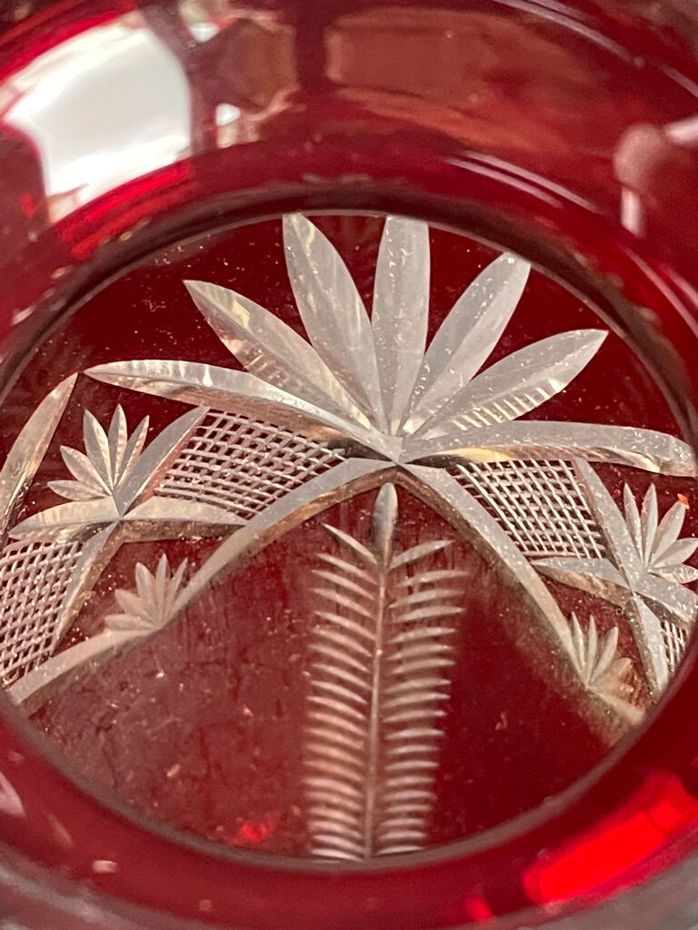 Baluster vase - cut blown crystal