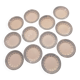 Set of 12 ironstone plates model "Andrée", Creil and Montereau, 23cm