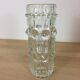 Roll vase by Frantisek Peceny for Sklo Union in pressed glass.