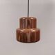 Mini poker hanging lamp in original brown colour by Jo Hammerborg 1977.