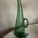 Carafe XXL in Empoli glass Italian work 1960