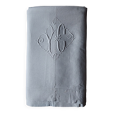 Antique linen towel monogrammed YC 180 x312 cm