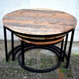 Set of 3 pull-out tables