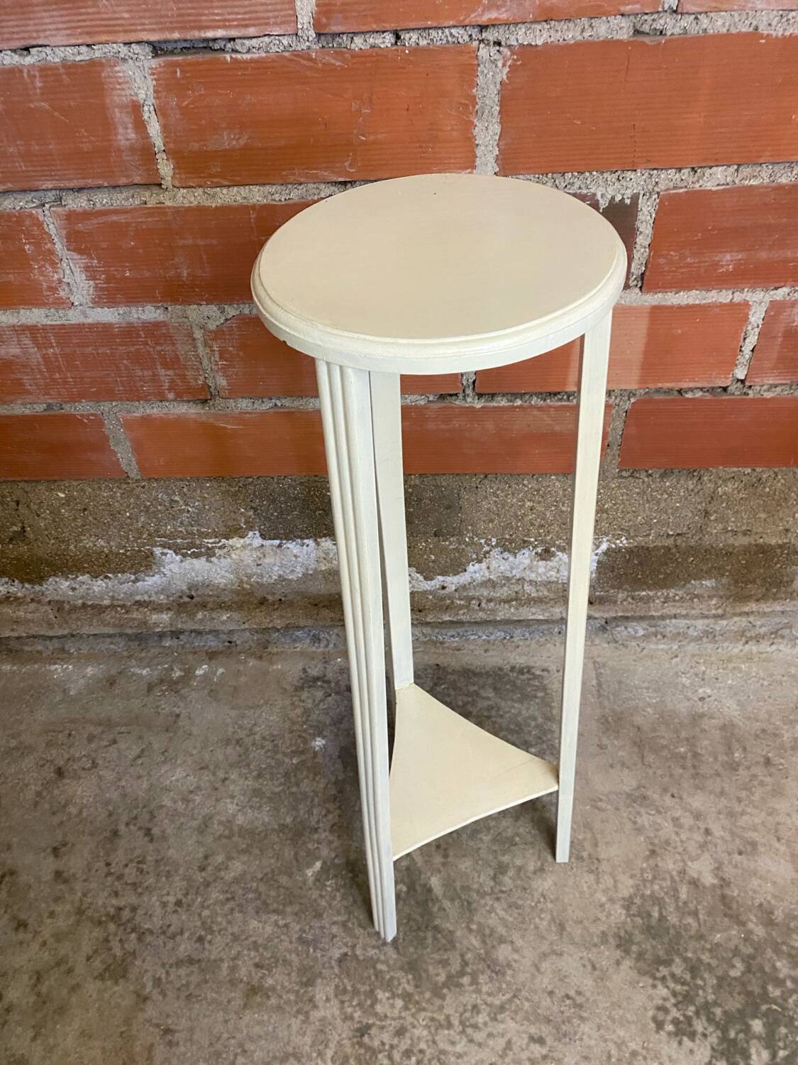 Sellette ancienne tripode art déco bois blanc vintage